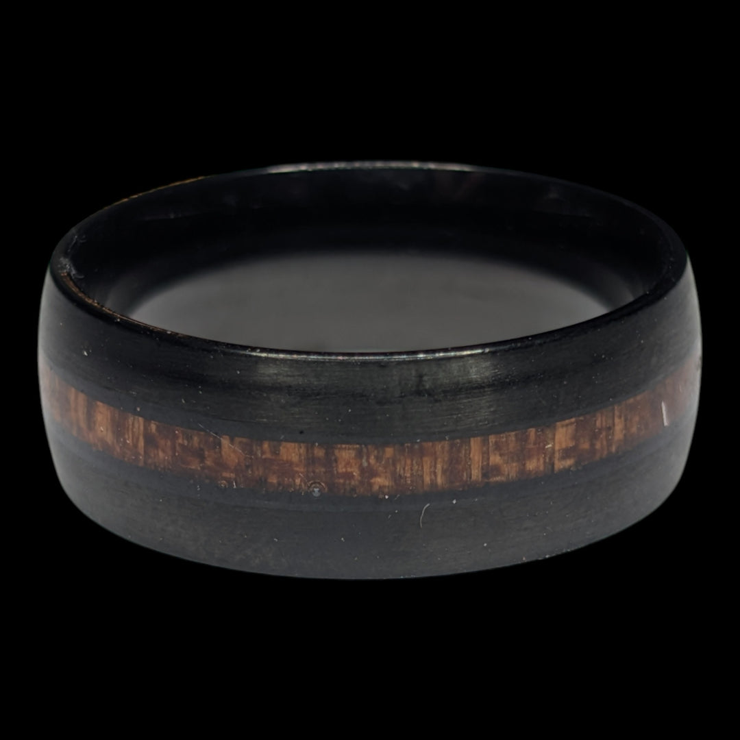 Edelstahlring mit Holzinlay