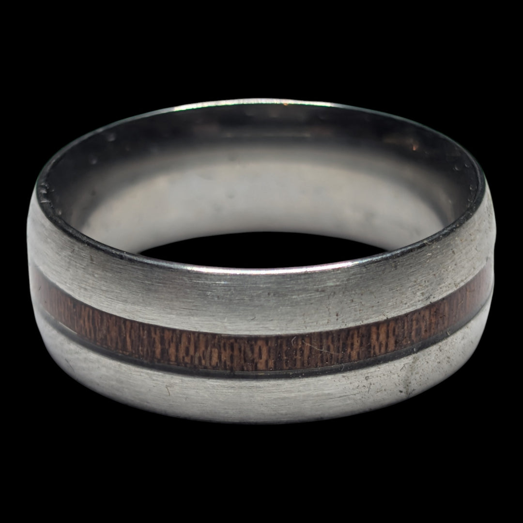 Edelstahlring mit Holzinlay