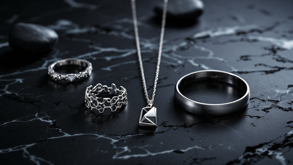 Schmuckstücke aus Silber, Edelstahl & Naturstein