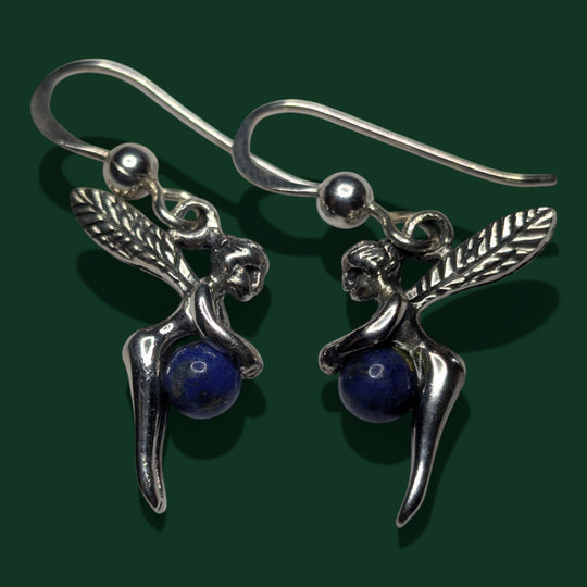 Fee + Sodalith Kugel - Ohrhänger