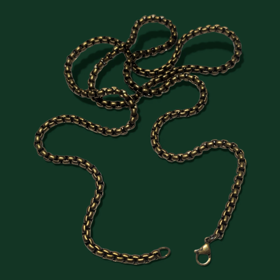 Edelstahl-Halskette (4mm) (Bronzefarben) - Sinnikäs