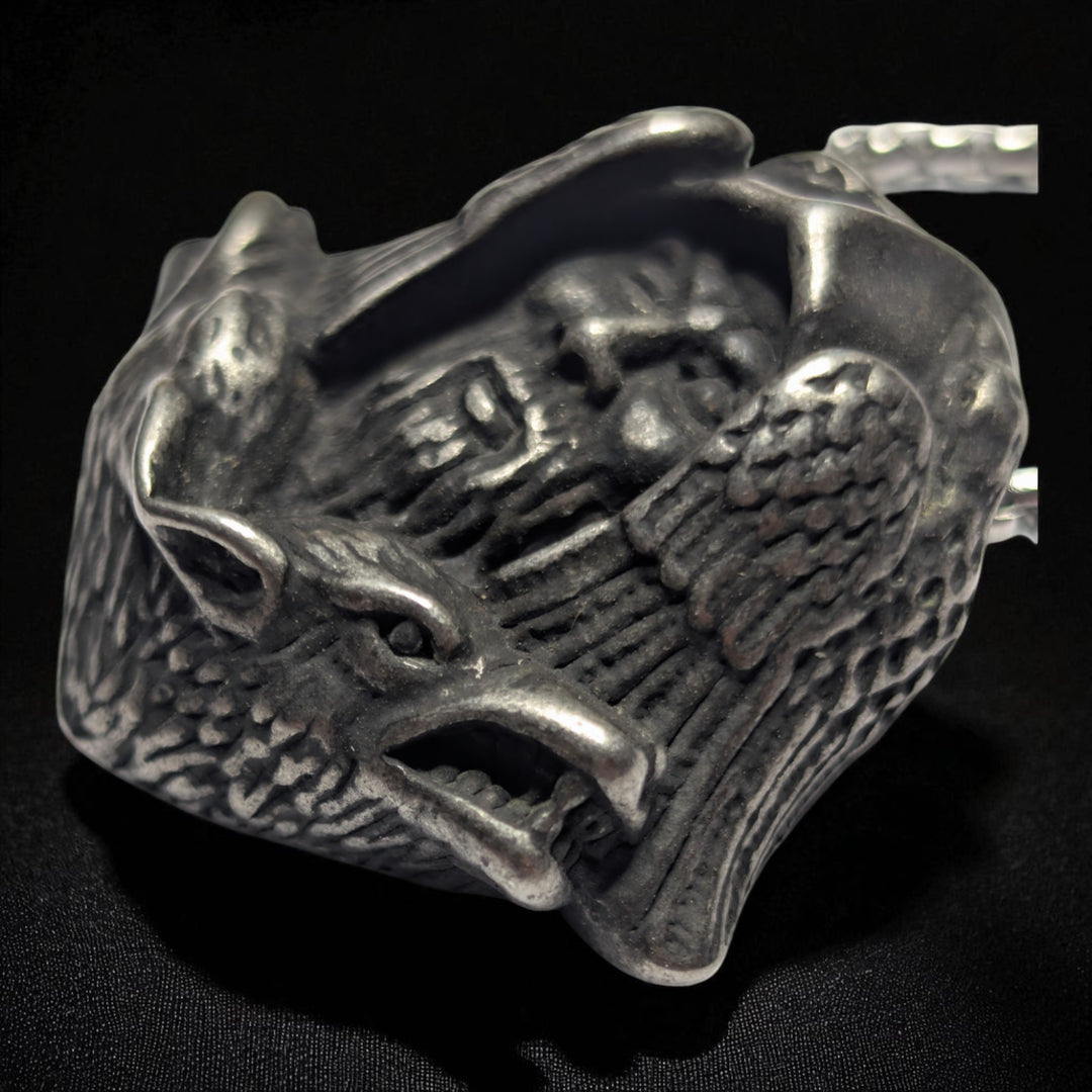 Odin-Kopf mit Geri-Freki / Hugin-Munnin