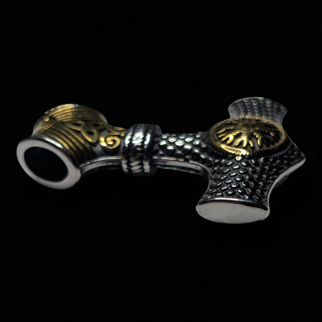 Thors Hammer (Mjölnir) mit Valknut / Vegvisir