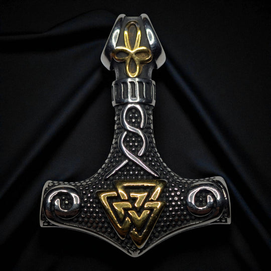 Thors Hammer (Mjölnir) mit Valknut-Design