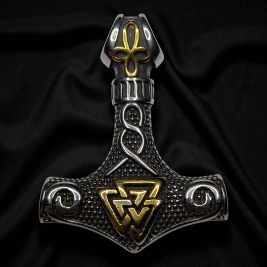 Thors Hammer (Mjölnir) mit Valknut-Design