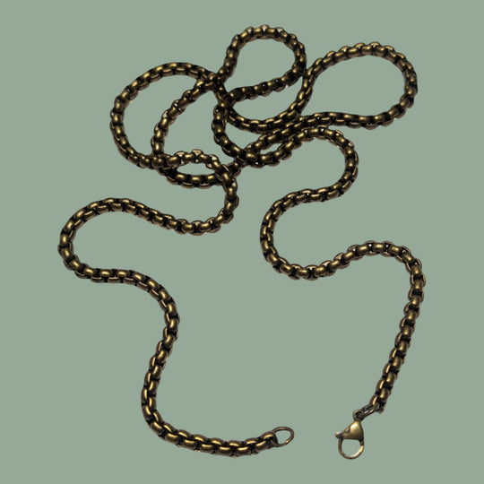Edelstahl-Halskette (4mm) (Bronzefarben)