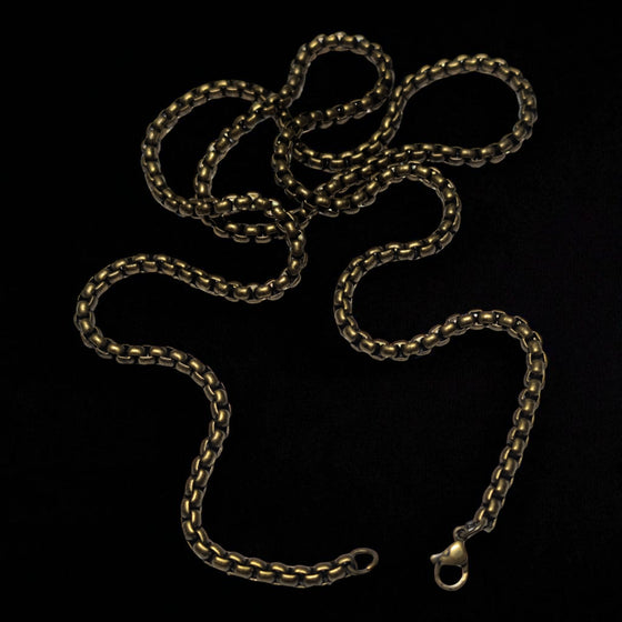 Edelstahl-Halskette (4mm) (Bronzefarben)