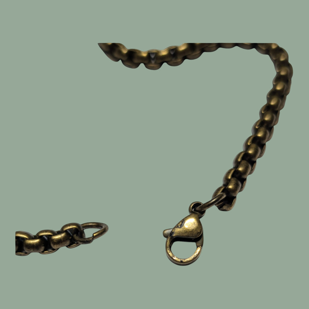 Edelstahl-Halskette (4mm) (Bronzefarben)