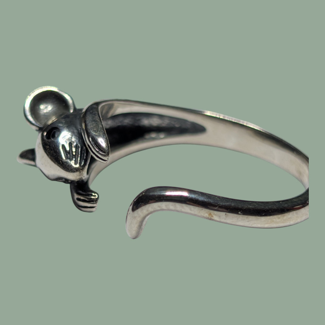 925 Silberring in Mausform – Individuell anpassbar