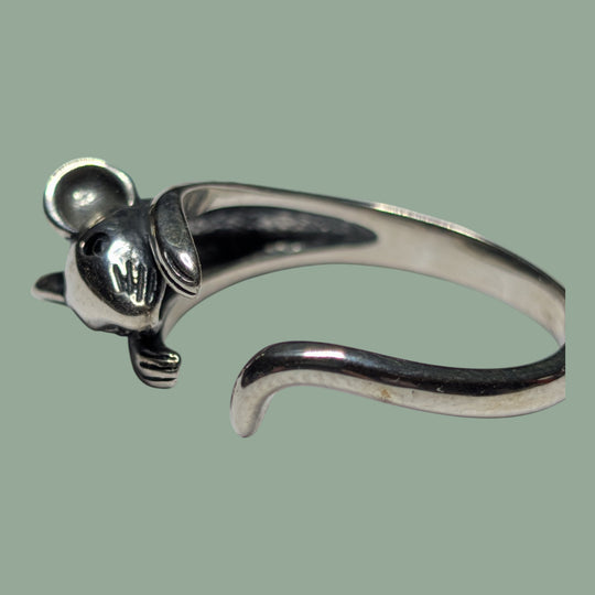 925 Silberring in Mausform – Individuell anpassbar