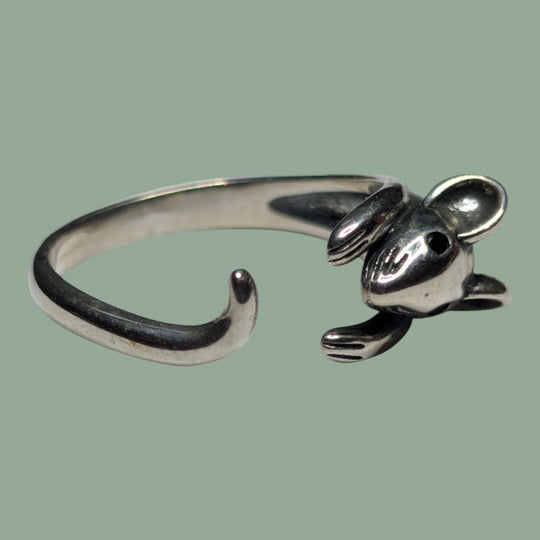 925 Silberring in Mausform – Individuell anpassbar