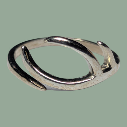 925 Silberring Geweih Form – Individuell anpassbar