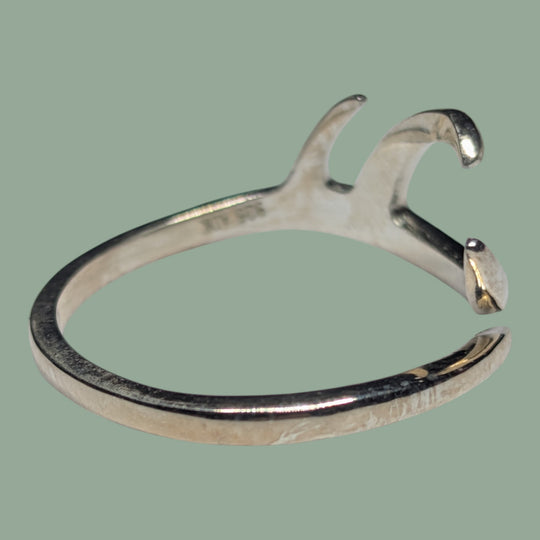 925 Silberring Geweih Form – Individuell anpassbar