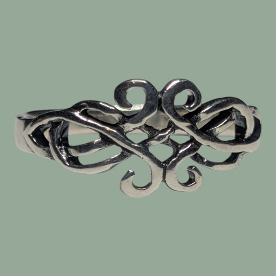925 Silberring Schnörkel Form