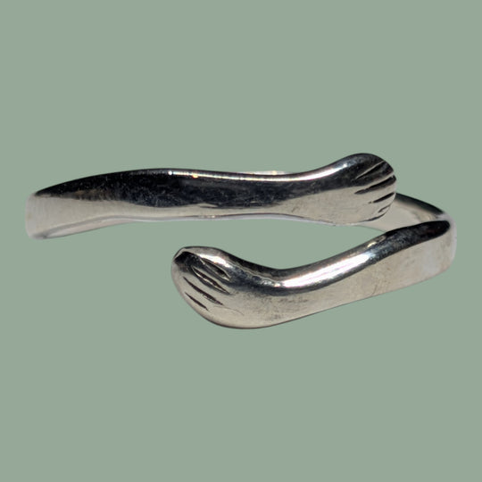 925 Silberring Pfoten Form