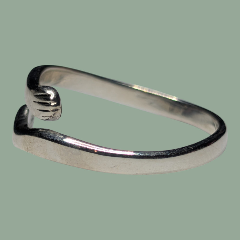 925 Silberring Pfoten Form
