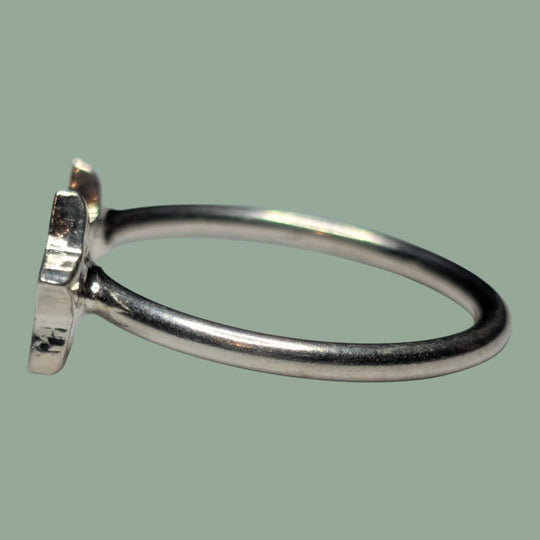 925 Silberring 2 Sterne Form