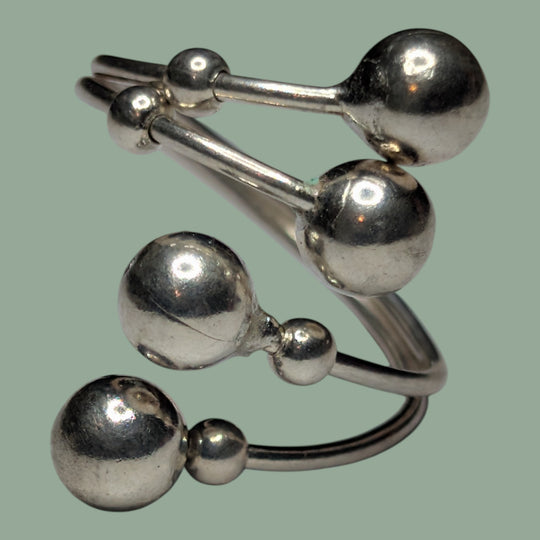 925 Silberring 4 Kugel Form