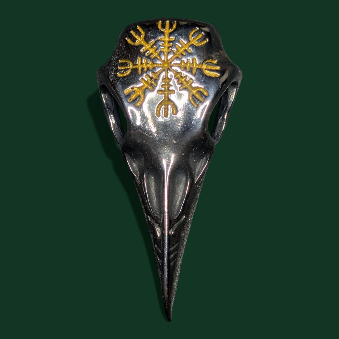 Rabenschädel mit Vegvisir - Sinnikäs