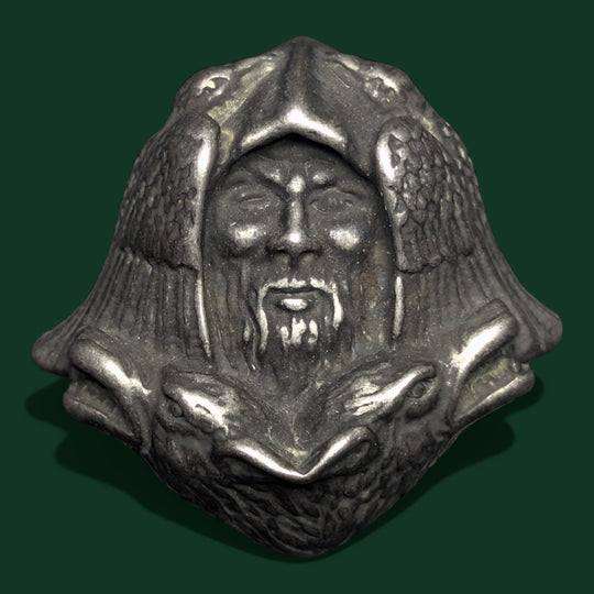 Odin-Kopf mit Geri-Freki / Hugin-Munnin - Sinnikäs