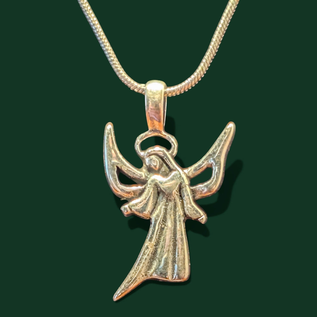 Stilvolle Geschenkidee: Religiöser Engel Anhänger aus 925er Silber für Damen (Heiligenschein) aus bestem 925er Silber für einen besonderen Menschen.