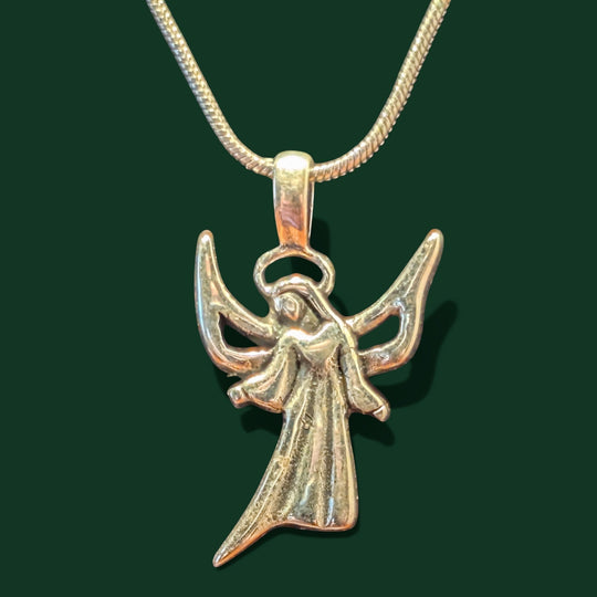 Stilvolle Geschenkidee: Religiöser Engel Anhänger aus 925er Silber für Damen (Heiligenschein) aus bestem 925er Silber für einen besonderen Menschen.