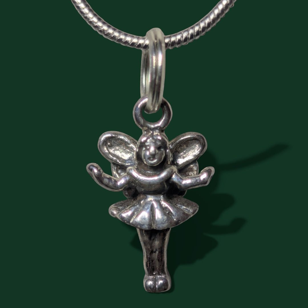 Exklusiver Spiritueller Fee Anhänger aus 925er Silber für Damen (filigran) für eine stilvolle Ausstrahlung, gefertigt von Sinnikäs®.
