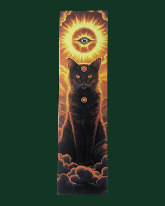 Detailaufnahme Lesezeichen mit Katzen Motiv (Variante 1) aus stabiler Premium-Pappe - Hochwertiges Buchzubehör und edles Geschenk für Leseratten.