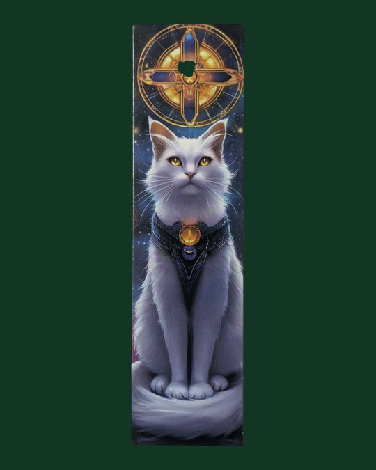 Detailaufnahme Lesezeichen mit Katzen Motiv (Variante 12) aus stabiler Premium-Pappe - Hochwertiges Buchzubehör und edles Geschenk für Leseratten.