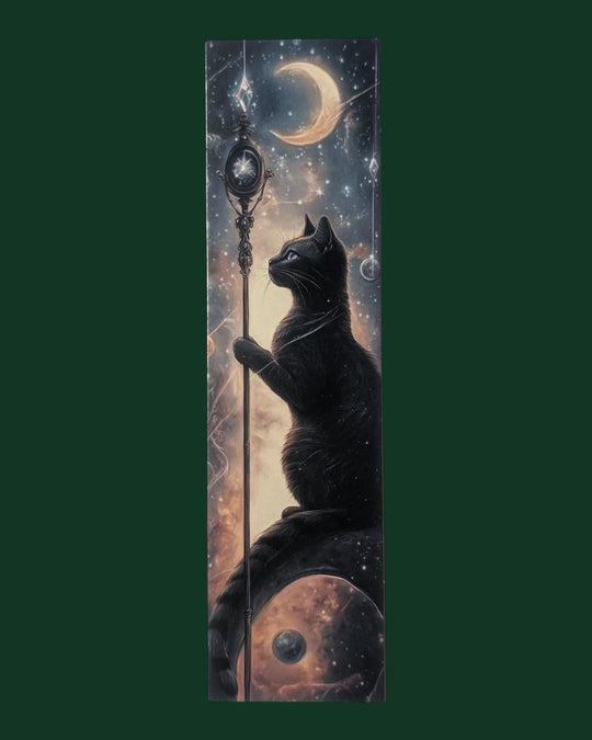 Detailaufnahme Lesezeichen mit Katzen Motiv (Variante 13) aus stabiler Premium-Pappe - Hochwertiges Buchzubehör und edles Geschenk für Leseratten.
