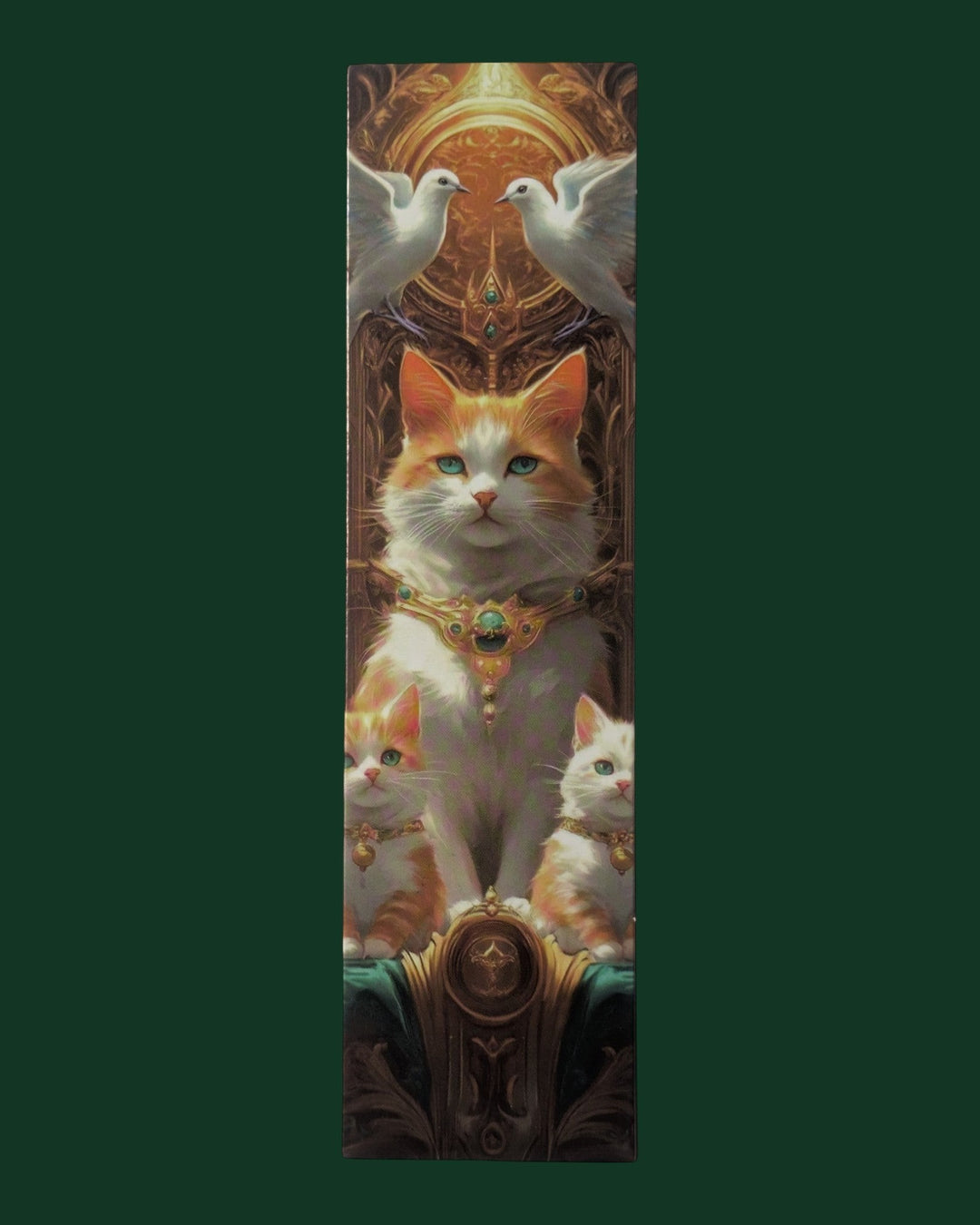 Detailaufnahme Lesezeichen mit Katzen Motiv (Variante 14) aus stabiler Premium-Pappe - Hochwertiges Buchzubehör und edles Geschenk für Leseratten.