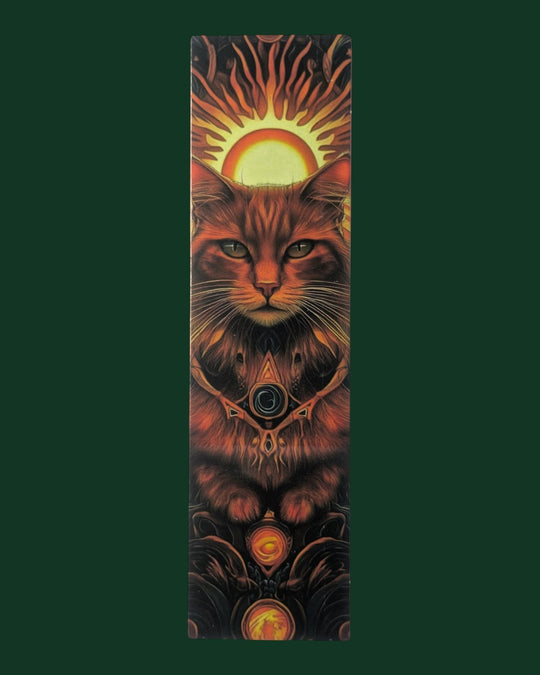 Detailaufnahme Lesezeichen mit Katzen Motiv (Variante 15) aus stabiler Premium-Pappe - Hochwertiges Buchzubehör und edles Geschenk für Leseratten.