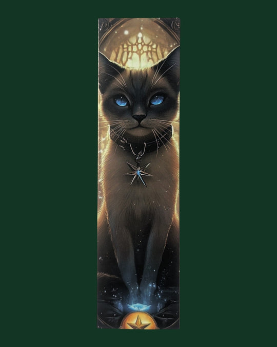 Detailaufnahme Lesezeichen mit Katzen Motiv (Variante 17) aus stabiler Premium-Pappe - Hochwertiges Buchzubehör und edles Geschenk für Leseratten.