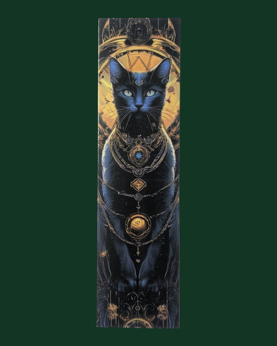 Detailaufnahme Lesezeichen mit Katzen Motiv (Variante 18) aus stabiler Premium-Pappe - Hochwertiges Buchzubehör und edles Geschenk für Leseratten.