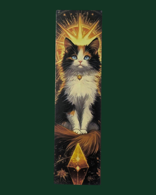 Detailaufnahme Lesezeichen mit Katzen Motiv (Variante 20) aus stabiler Premium-Pappe - Hochwertiges Buchzubehör und edles Geschenk für Leseratten.
