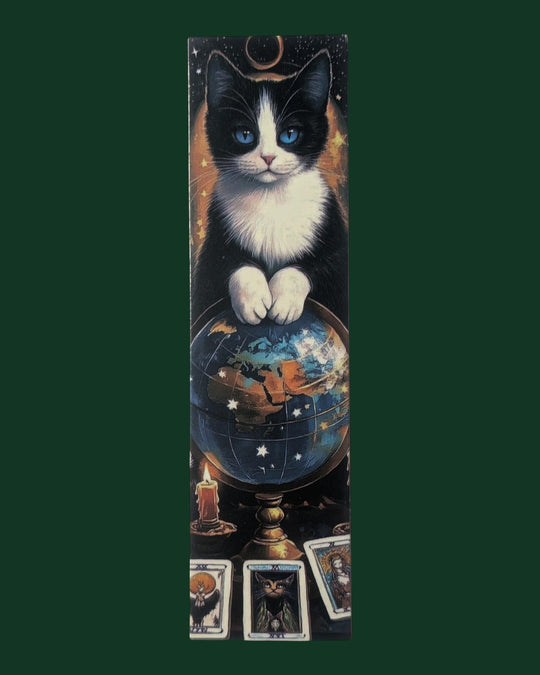 Detailaufnahme Lesezeichen mit Katzen Motiv (Variante 23) aus stabiler Premium-Pappe - Hochwertiges Buchzubehör und edles Geschenk für Leseratten.