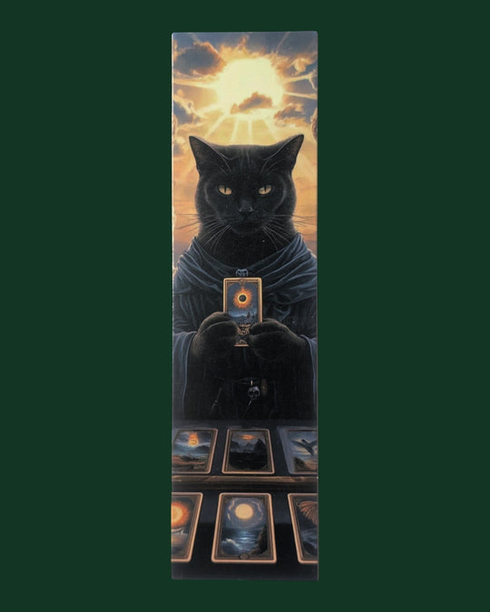 Detailaufnahme Lesezeichen mit Katzen Motiv (Variante 26) aus stabiler Premium-Pappe - Hochwertiges Buchzubehör und edles Geschenk für Leseratten.