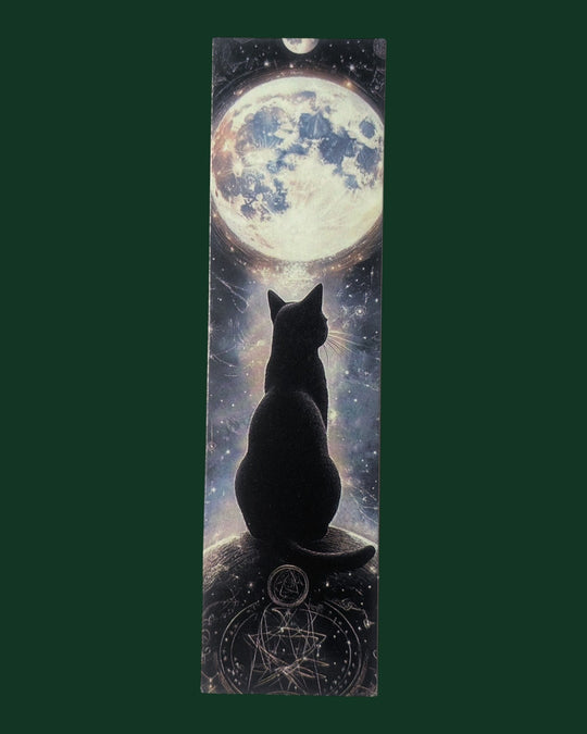 Detailaufnahme Lesezeichen mit Katzen Motiv (Variante 3) aus stabiler Premium-Pappe - Hochwertiges Buchzubehör und edles Geschenk für Leseratten.