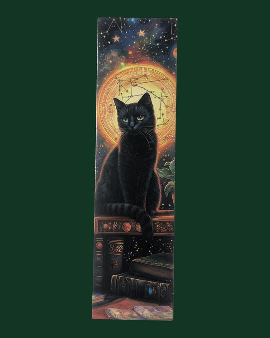 Detailaufnahme Lesezeichen mit Katzen Motiv (Variante 5) aus stabiler Premium-Pappe - Hochwertiges Buchzubehör und edles Geschenk für Leseratten.