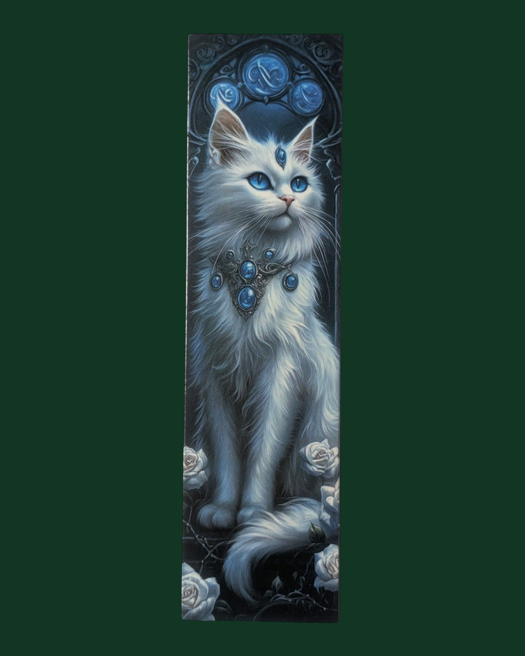 Detailaufnahme Lesezeichen mit Katzen Motiv (Variante 6) aus stabiler Premium-Pappe - Hochwertiges Buchzubehör und edles Geschenk für Leseratten.