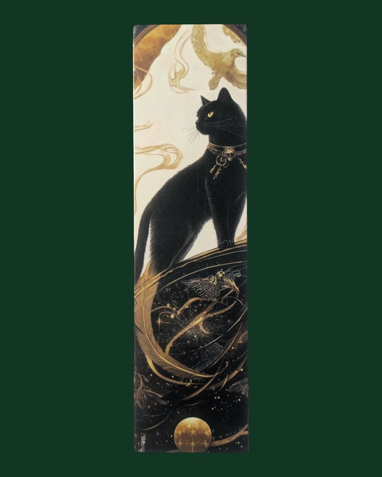 Detailaufnahme Lesezeichen mit Katzen Motiv (Variante 9) aus stabiler Premium-Pappe - Hochwertiges Buchzubehör und edles Geschenk für Leseratten.