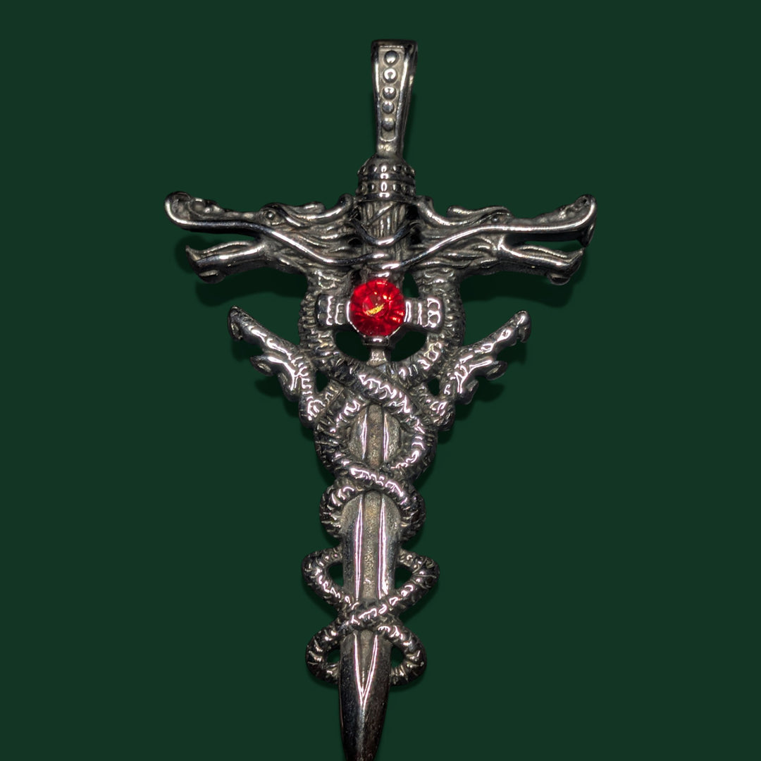 Ein Drache Amulett (Damen und Herren) aus Edelstahl der Marke Sinnikäs®.
