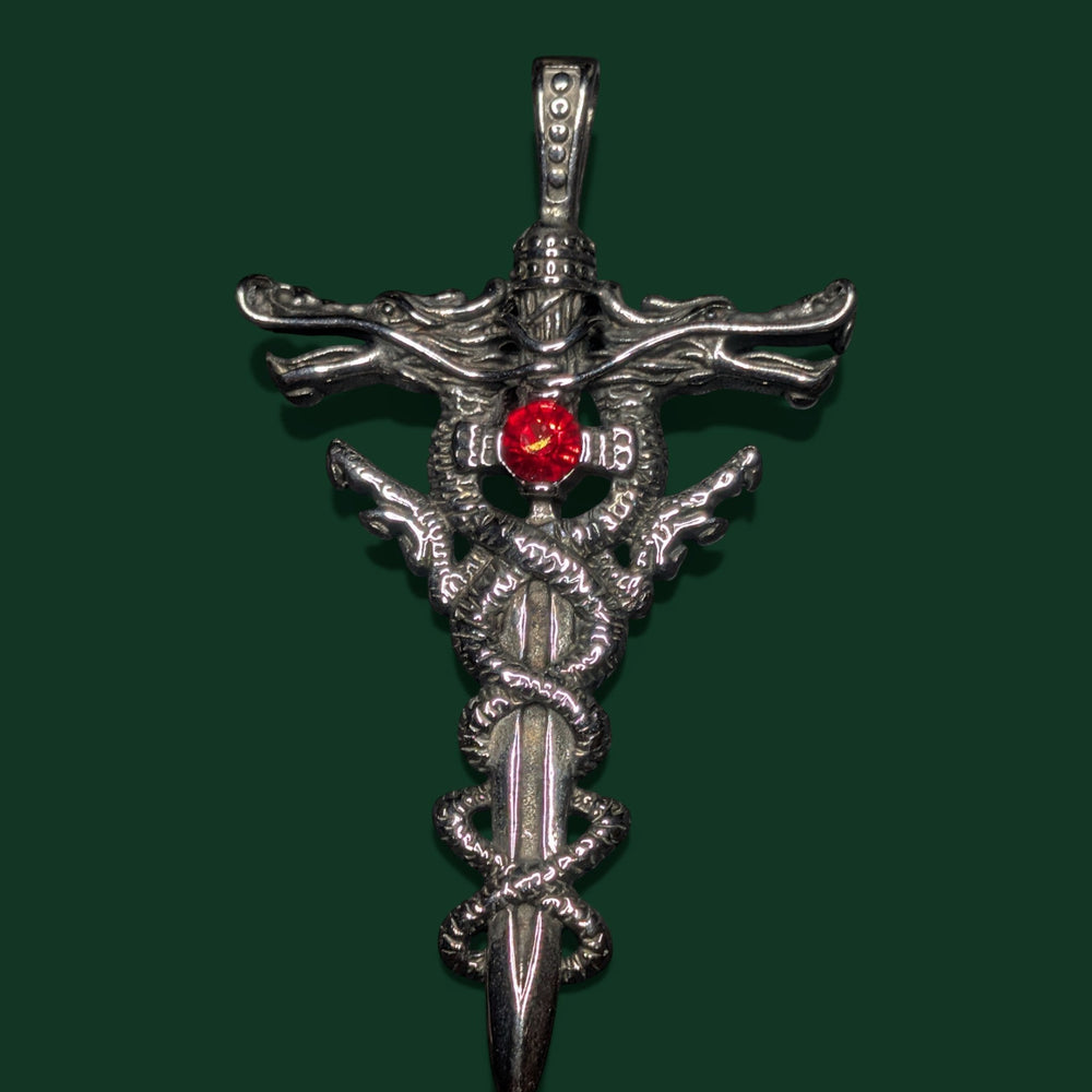 Ein Drache Amulett (Damen und Herren) aus Edelstahl der Marke Sinnikäs®.