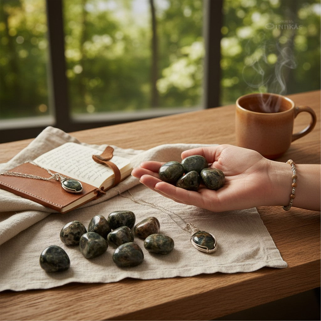 Ambiente-Ansicht des Onyx Heilsteins von Sinnikäs®.