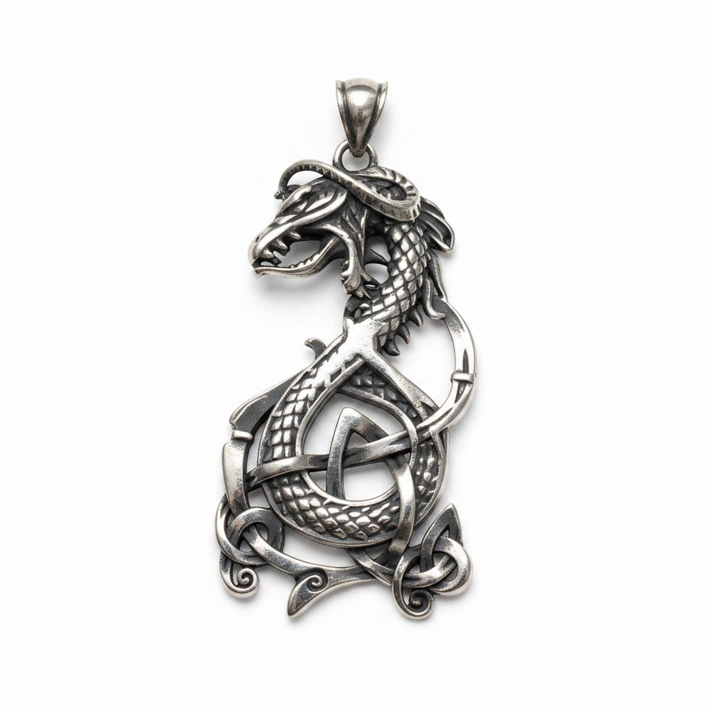 Ein Jormungand Amulett (Damen und Herren) aus Edelstahl der Marke Sinnikäs®.