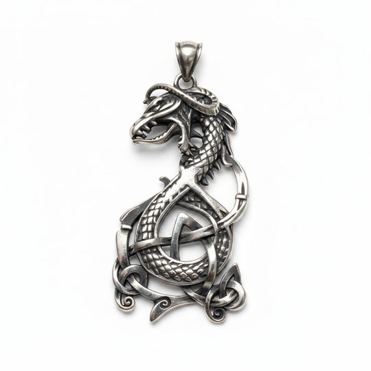 Ein Jormungand Amulett (Damen und Herren) aus Edelstahl der Marke Sinnikäs®.