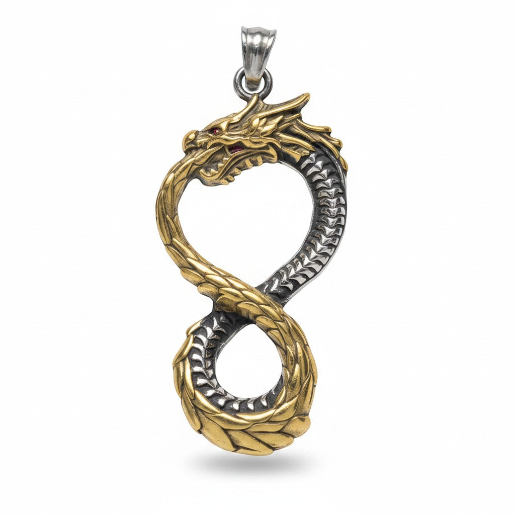 Ein Jormungand Amulett (Damen und Herren) aus Edelstahl der Marke Sinnikäs®.
