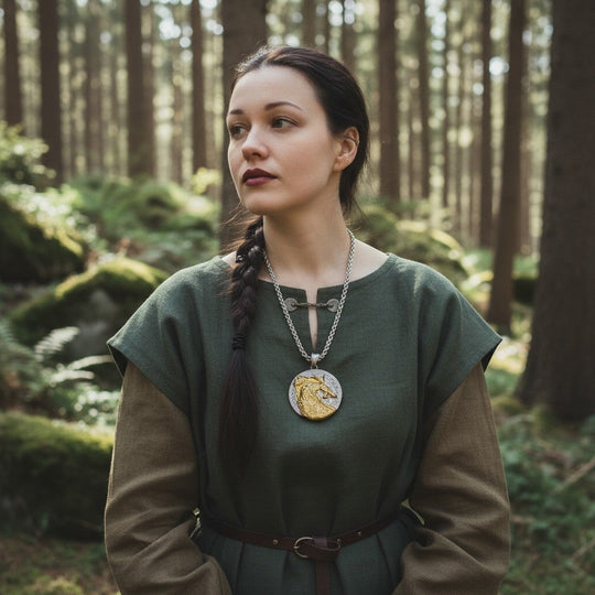 Ambiente-Ansicht des Jormungand Amulett von Sinnikäs®.