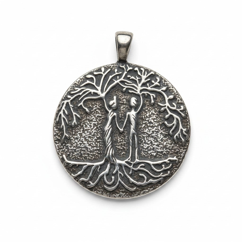 Ein Lebensbaum (Yggdrasil) Amulett (Damen und Herren) aus Edelstahl der Marke Sinnikäs®.