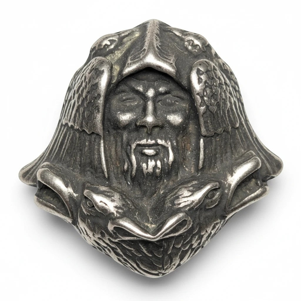 Produktansicht: Wikinger Odin Anhänger aus Edelstahl (Massiv) - Modell II – edles Design und präzise Verarbeitung im Fokus.